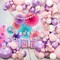 176pcs Pink Purple Balloon Garland, Baby Shower Decorations for Girl with Butterfly Decorations Foil Balloons for Birthday Party Bridal Shower Bachelorette Engagement Decoration